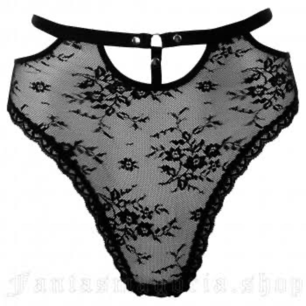 Killstar Sheer Evil Black Lace Panty Medium NWT